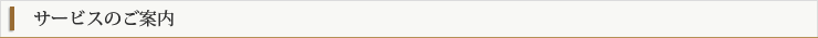 サービスのご案内